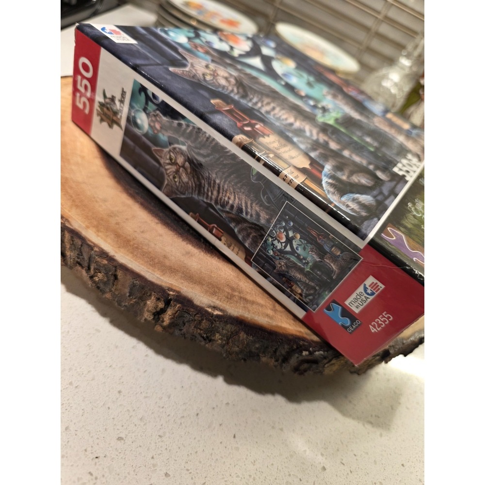 Caeco CATS Puzzles Lot of 2 Night Spirit & Kitty Chaos 550-500 Pcs. Complete - Picture 10 of 15